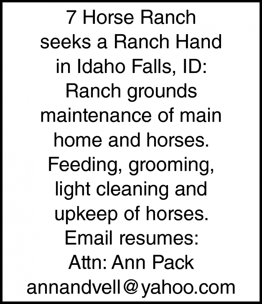 Ranch Hand, Ann Pack